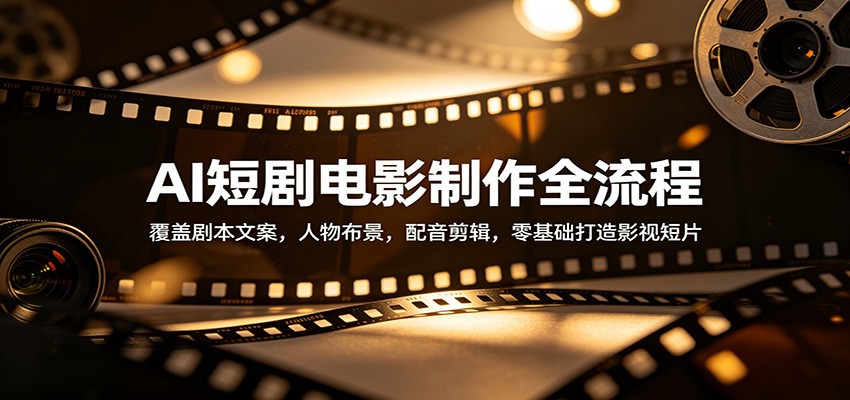 AI短剧电影制作全流程：覆盖剧本文案，人物布景，配音剪辑，零基础打造影视短片-知行客
