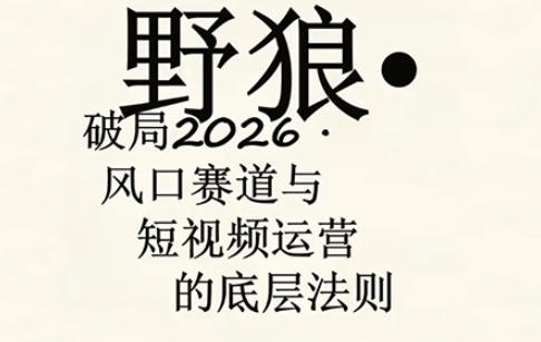 野狼团队·多平台实操运营课,覆盖AI口播、服装、好物、漫剪等热门玩法(更新4月29日)-知行客