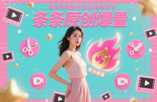 美女视频搬运去重技术教学，条条原创爆量-知行客