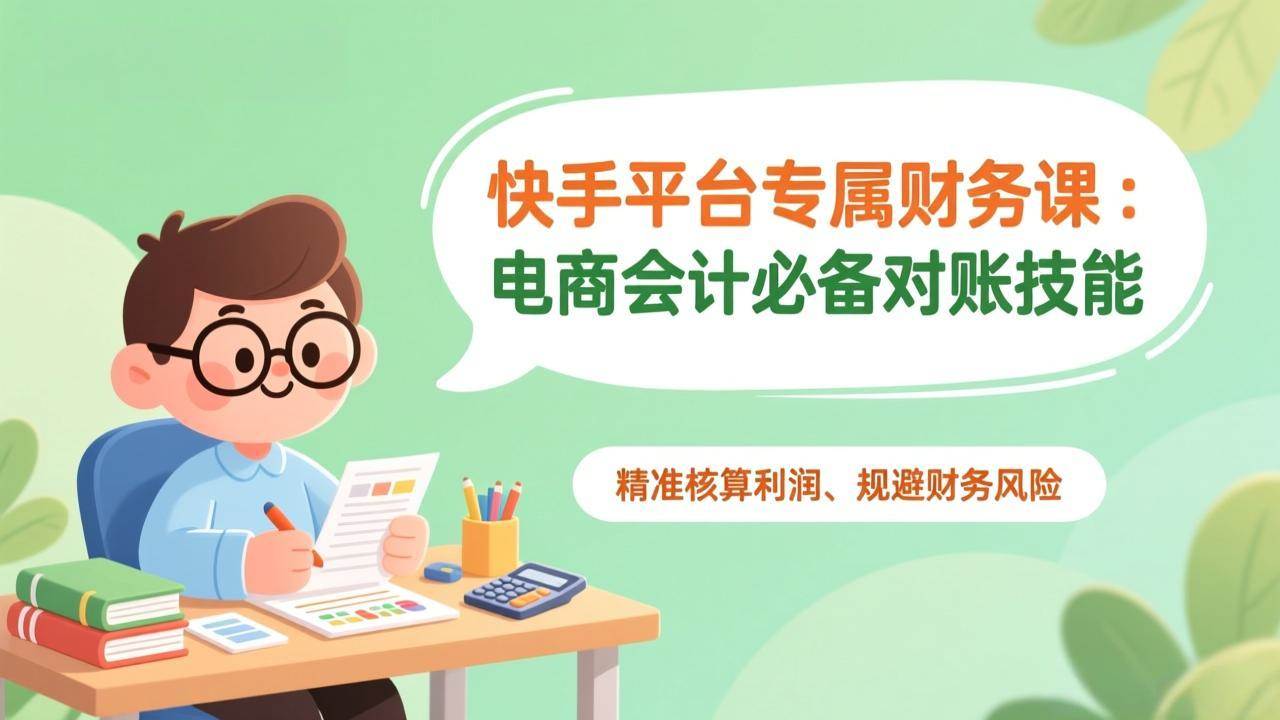 （17167期）快手平台专属财务课：电商会计必备对账技能，精准核算利润、规避财务风险-知行客