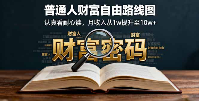 某付费文：普通人财富自由路线图，认真看耐心读，月收入从1w提升至10w+-知行客