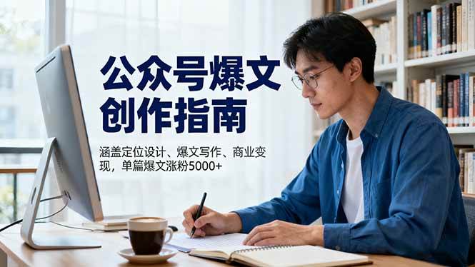 (16380期)公众号爆文创作指南,涵盖定位设计+爆文写作+商业变现,单篇爆文涨粉5000+-知行客