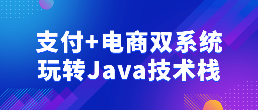 支付+电商双系统玩转Java技术栈-知行客