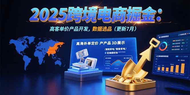 （15512期）2025跨境电商掘金：蓝海市场定位，高客单价产品开发，数据选品(更新7月)-知行客