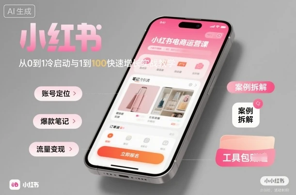 【精】小红书电商运营课：从0到1冷启动与1到100快速增长实战教学 | 资源下载 - 知行客-知行客