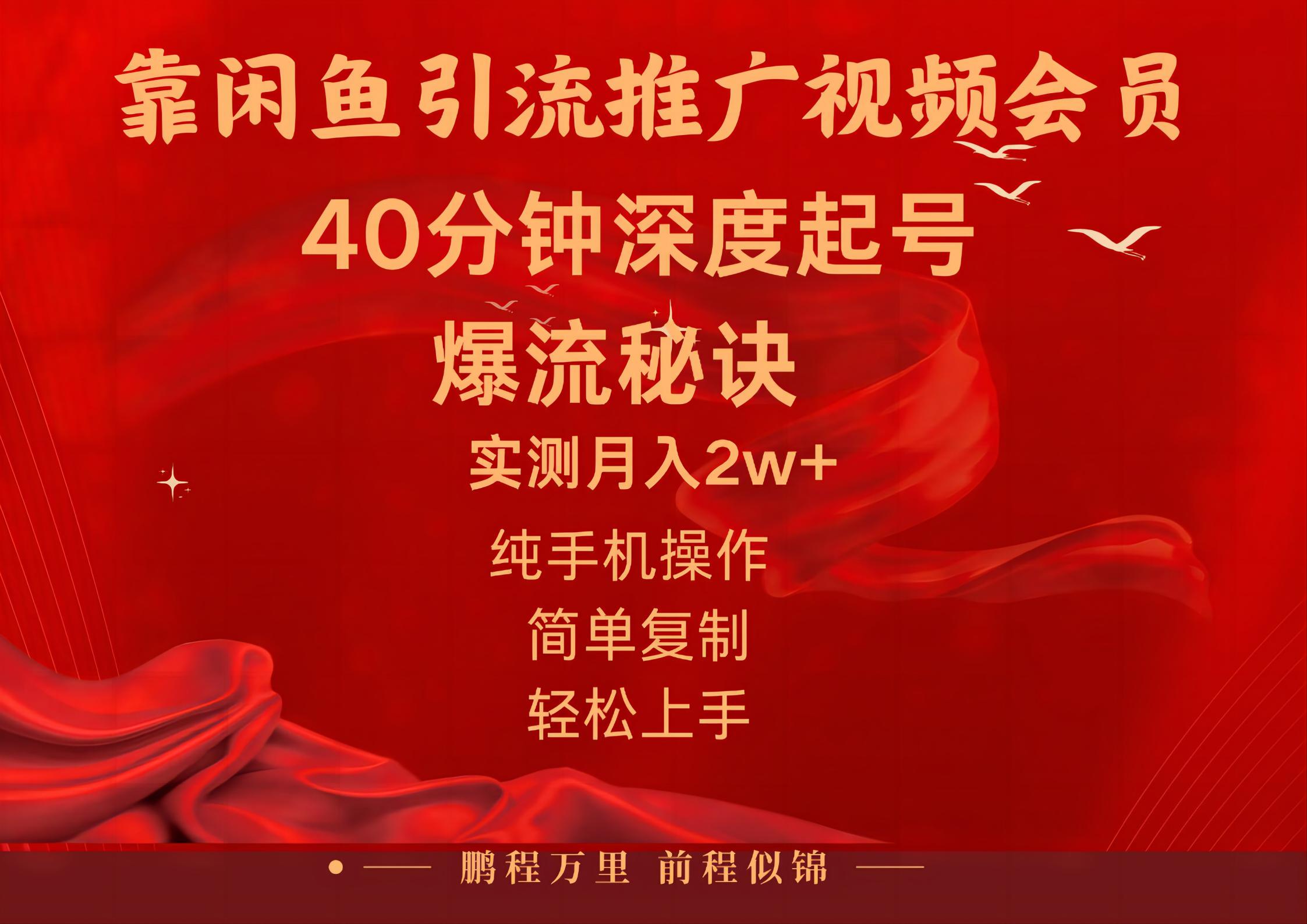 （10896期）闲鱼暴力引流推广视频会员，能做到日入2W+，操作简单-知行客