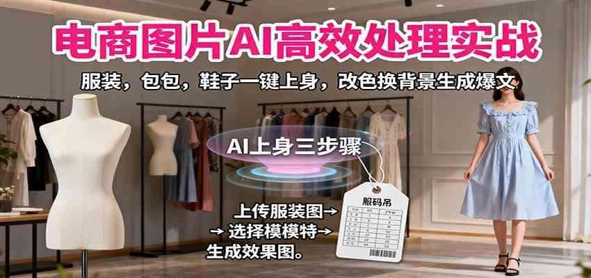 电商图片AI高效处理实战，服装，包包，鞋子一键上身，改色换背景生成爆文-知行客