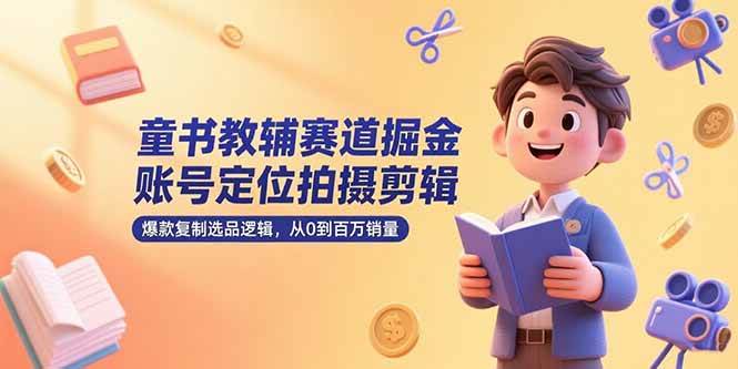 （15326期）童书教辅赛道掘金，账号定位拍摄剪辑，爆款复制选品逻辑，从0到百万销量-知行客