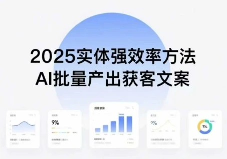 实体强效率方法：AI批量产出获客文案，2025年普通人拥抱AI，实现实体创收-知行客