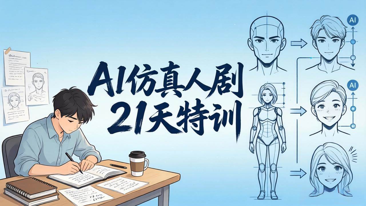 （18082期）AI仿真人剧21天特训-更新：从剧本到成片全流程实战，掌握角色一致性与变现方法-知行客