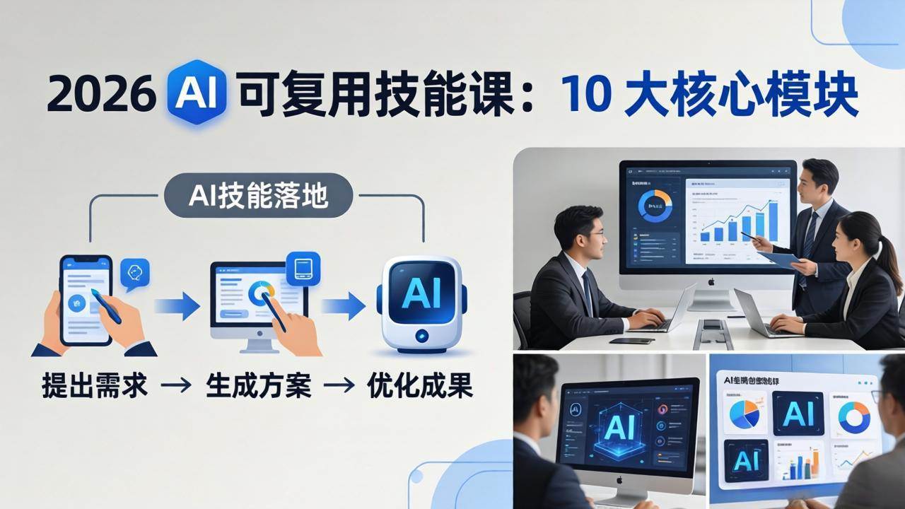 （17894期）2026AI可复用技能-4月新课：10大核心模块，手把手教你把AI用进工作、产出成果-知行客