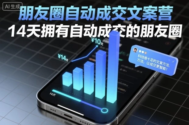 【精】朋友圈自动成交文案营，14天拥有自动成交的朋友圈-知行客