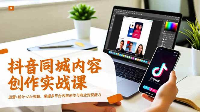 （16707期）抖音同城内容创作实战课，运营+设计+AI+剪辑，掌握多平台内容创作与商业变现能力-知行客