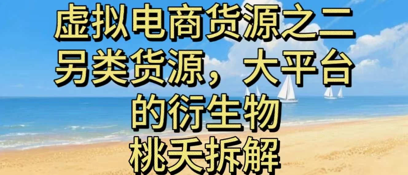 虚拟电商之二—另类的货源，大平台的衍生物-知行客