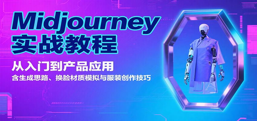 Midjourney实战教程：从入门到产品应用，含生成思路、换脸材质模拟与服装创作技巧 | 资源下载 - 知行客-知行客