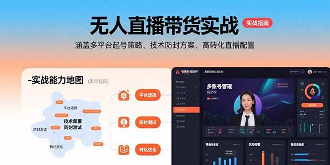 （15622期）无人直播带货实战，涵盖多平台起号策略、技术防封方案、高转化直播配置-知行客