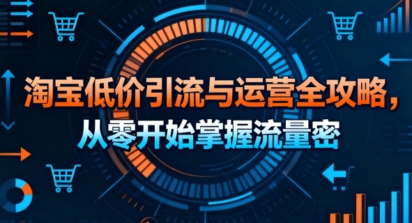 淘宝低价引流与运营全攻略，从零开始掌握流量密码-知行客
