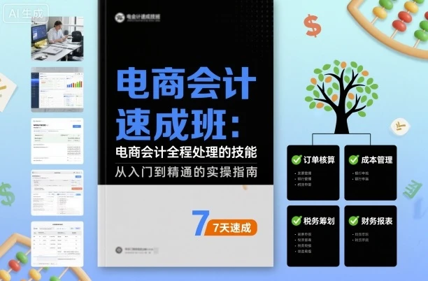 【精】电商会计速成班，电商会计全程处理的技能-知行客