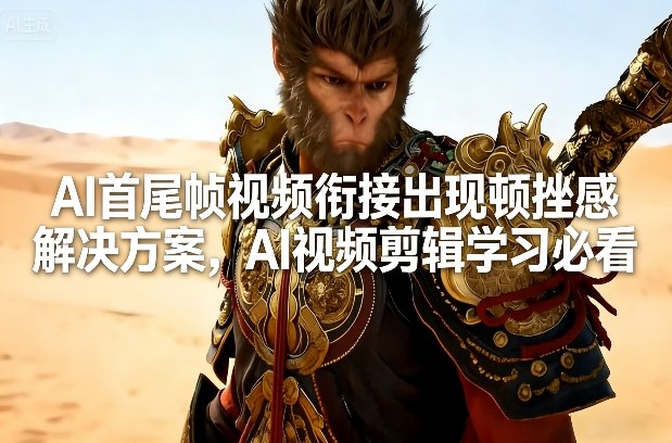 AI首尾帧视频衔接出现顿挫感解决方案，AI视频剪辑学习必看-知行客