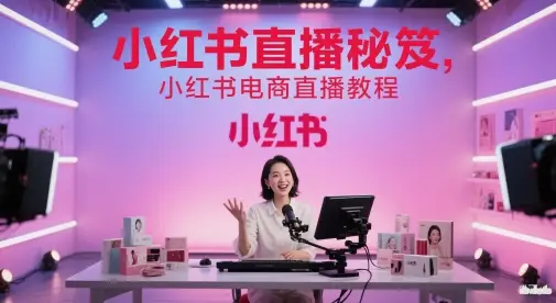 小红书直播秘笈，小红书电商直播教程-知行客