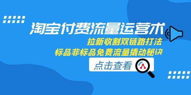 （15135期）淘宝付费流量运营术，拉新收割双链路打法，标品非标品免费流量撬动秘诀-知行客