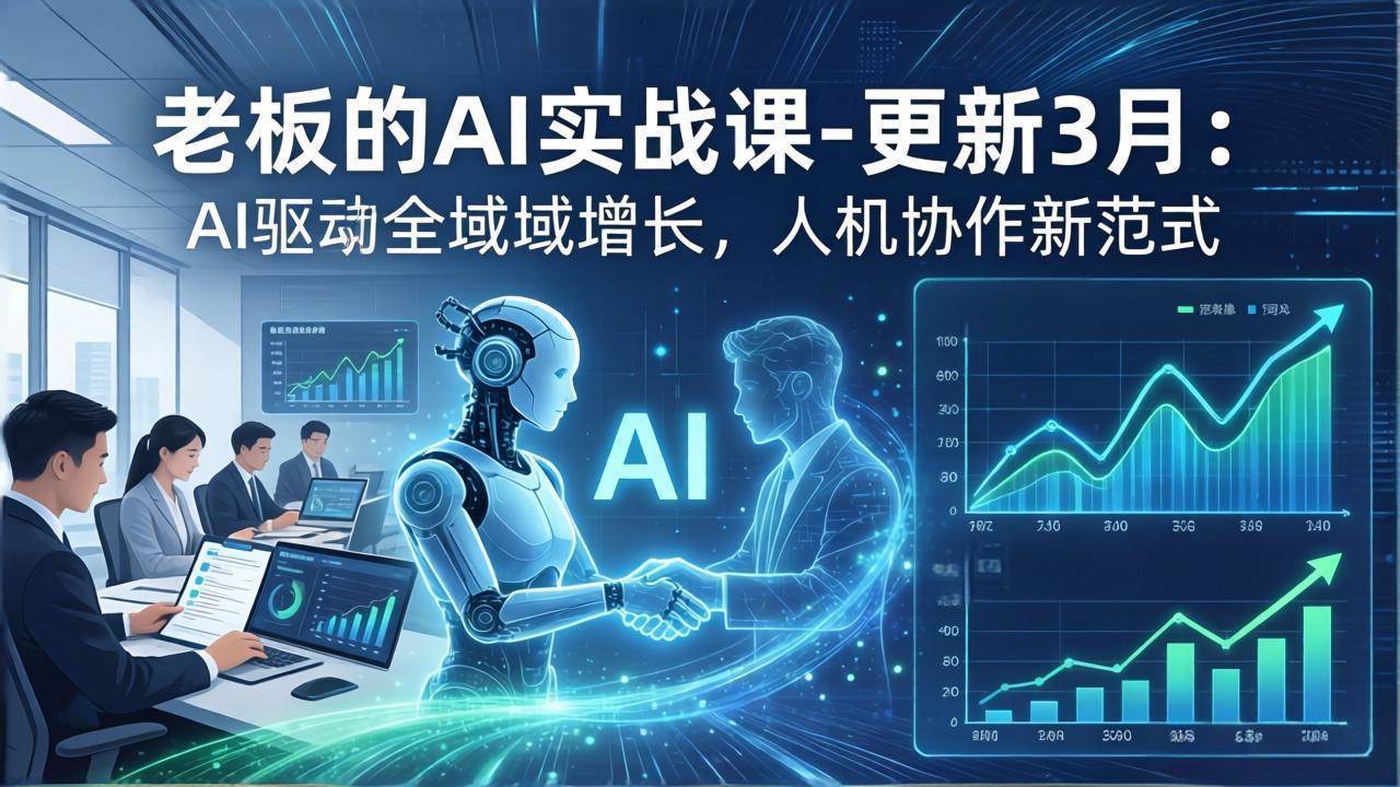 （17772期）老板的AI实战课-更新3月：AI驱动全域增长，人机协作新范式，用AI提高企业效率、利润与竞争力-知行客