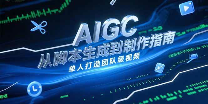 （15170期）AIGC视频制作指南，从脚本生成到剪辑全流程，单人打造团队级视频-知行客