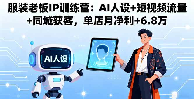 （16117期）服装老板IP训练营：AI人设+短视频流量+同城获客，单店月净利+6.8万-知行客