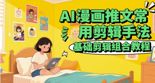 AI漫画推文常用剪辑手法，基础剪辑组合教程-知行客