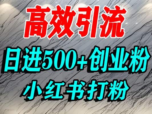 怎么打创业粉？小红书预算3000项目推荐引流精准创业粉，单人操作日引500+精准创业粉-知行客