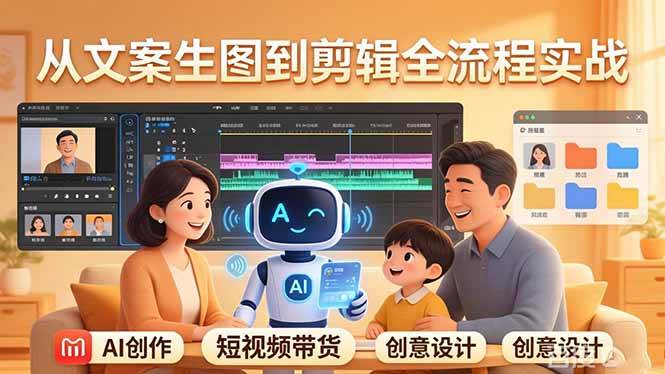 （17916期）原创 AI 剧情短视频带货：AI+家庭剧情+带货广告，从文案生图到剪辑全流程实战-知行客