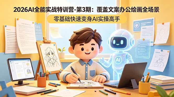 （18572期）2026AI全能实战特训营-第3期：覆盖文案办公绘画全场景 零基础快速变身AI实操高手-知行客