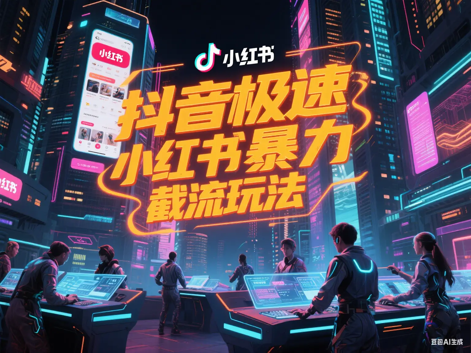 抖音极速拉新小红书暴力截流玩法-知行客