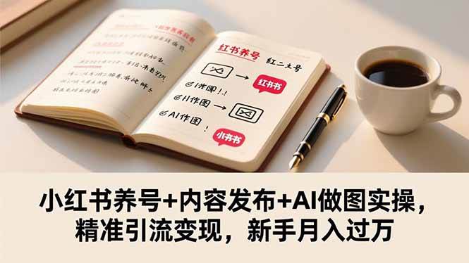 （16498期）小红书养号+内容发布+AI做图实操，精准引流变现，新手月入过万-知行客