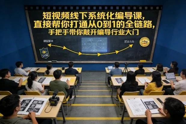 【精】短视频线下系统化编导课，直接帮你打通从0到1的全链路，手把手带你敲开编导行业大门-知行客