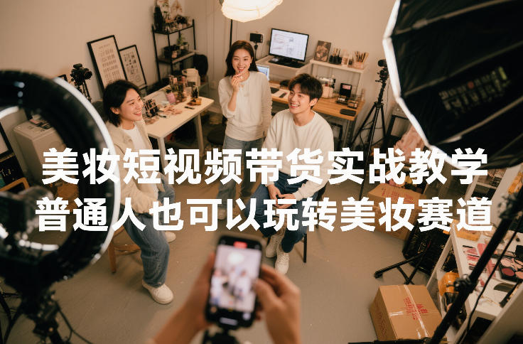 【精】美妆短视频带货实战教学，普通人也可以玩转美妆赛道-知行客