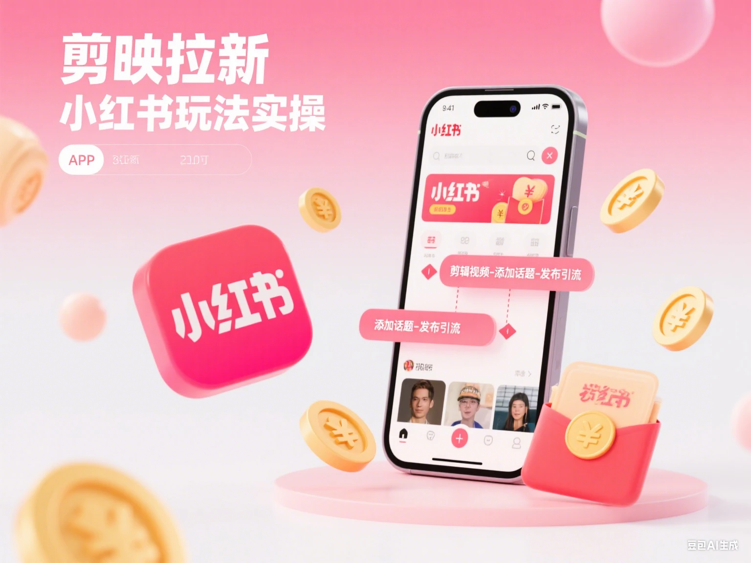剪映拉新 小红书玩法实操-知行客