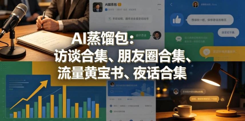 【精】AI蒸馏包：访谈合集、朋友圈合集、流量黄宝书、夜话合集【文档】-知行客