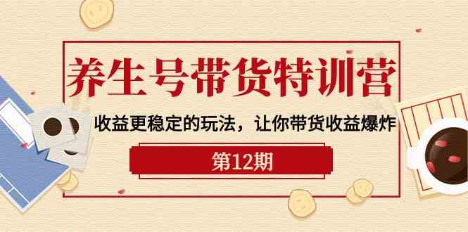 （10110期）养生号带货特训营【12期】收益更稳定的玩法，让你带货收益爆炸-9节直播课-知行客