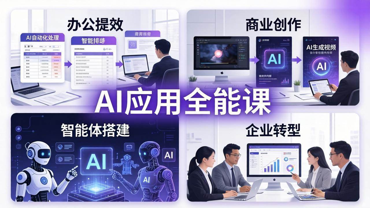 （18042期）AIGC 应用师全能课-更新：办公提效、商业创作、智能体搭建、企业转型，一站式学会AI应用-知行客
