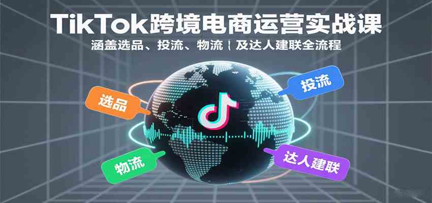 TikTok跨境电商运营实战课：涵盖选品、投流、物流及达人建联全流程-知行客
