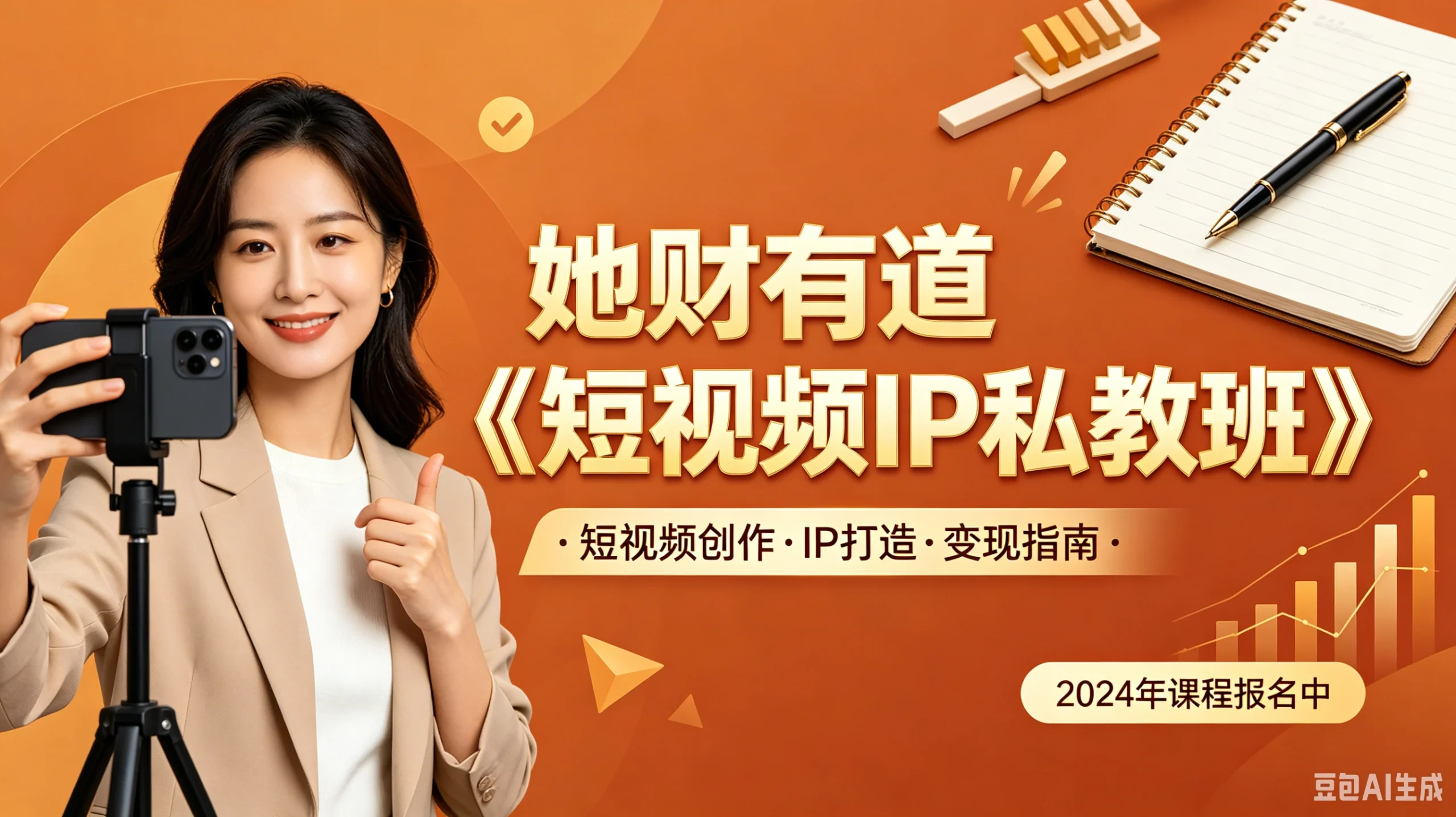 【精】她财有道《短视频IP私教班》-知行客