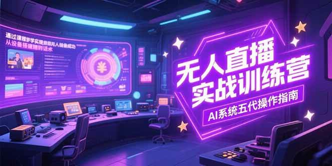 （15315期）无人直播实操训练营，从设备搭建到话术，AI系统五代操作指南(7月更新)-知行客