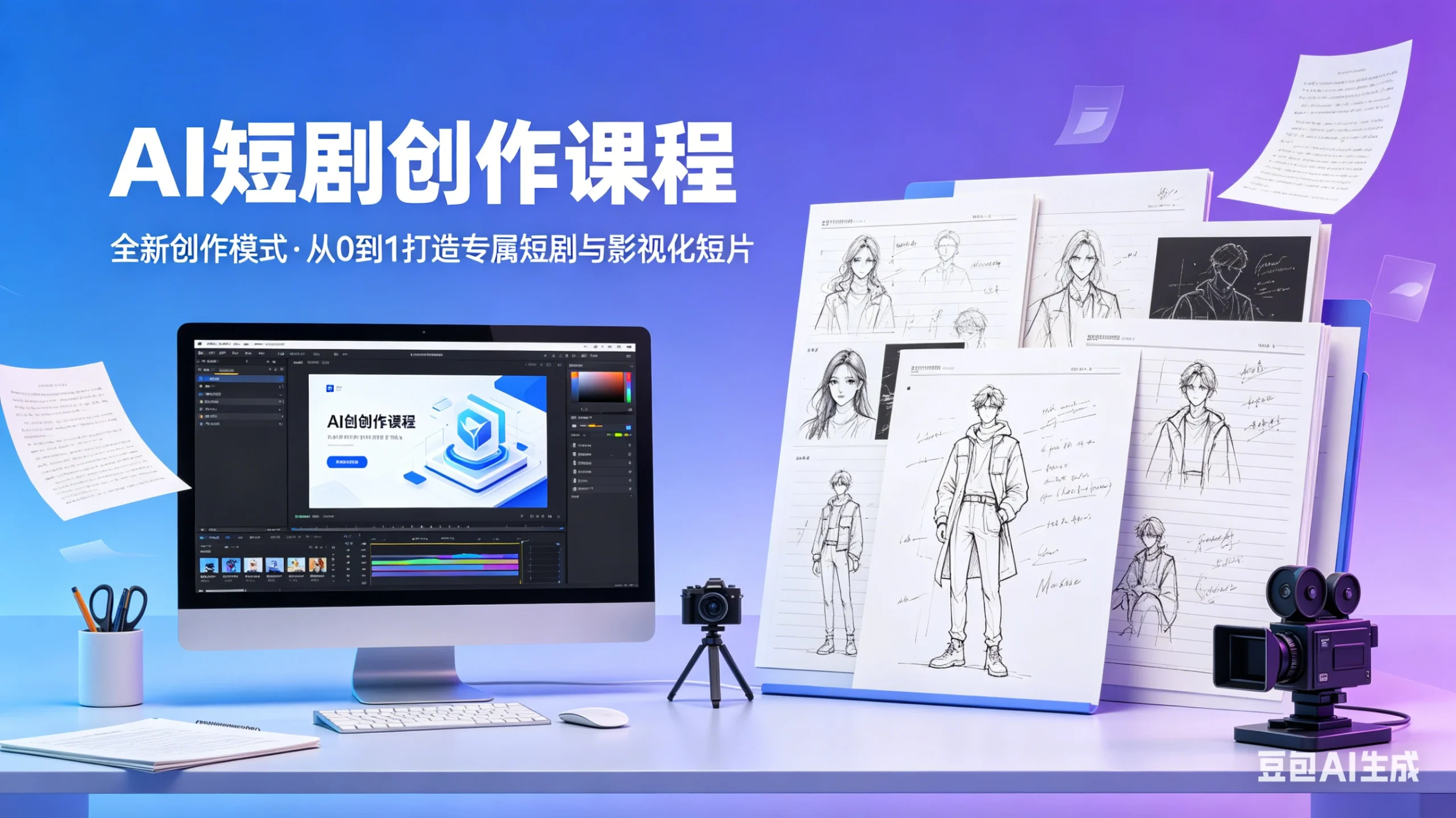 【精】AI短剧创作课程,全新创作模式,从0到1创作属于你自己的短剧和影视化短片 | 资源下载 - 知行客-知行客