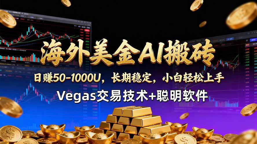 （18276期）海外美金AI搬砖技术Vegas交易技术+聪明软件【训练营第七期】，日赚50-100U | 资源下载 - 知行客-知行客