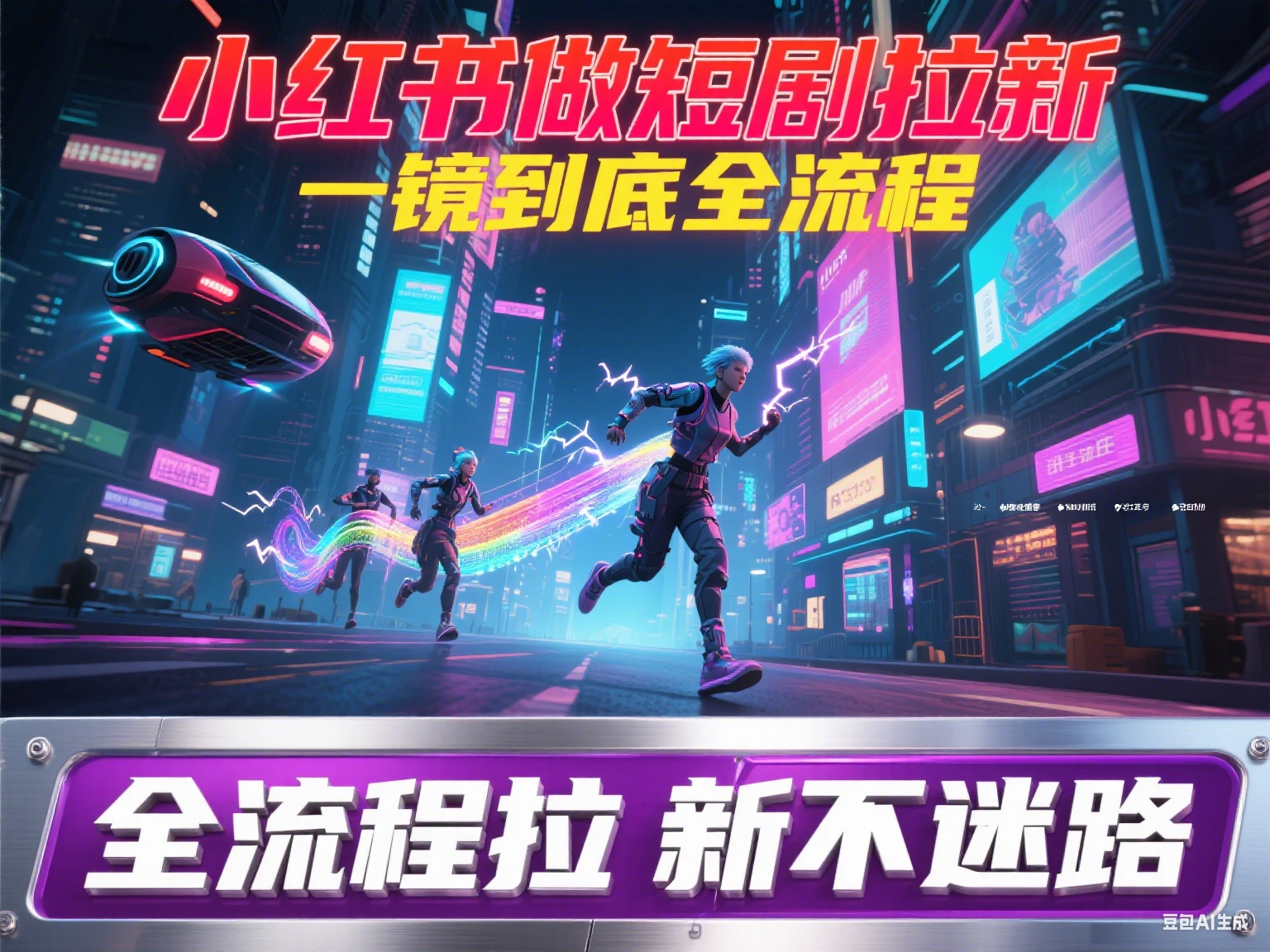 【精】小红书做短剧拉新 一镜到底全流程-知行客