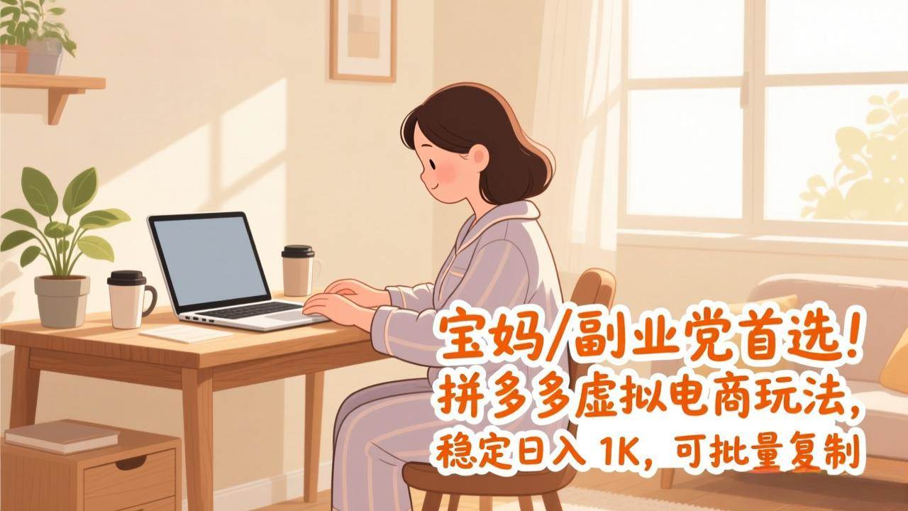 （17155期）宝妈 / 副业党首选！拼多多虚拟电商玩法，稳定日入 1K，可批量复制-知行客