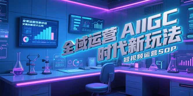 （15327期）全域运营AIGC时代新玩法，文案封面设计公式，短视频运营SOP-知行客