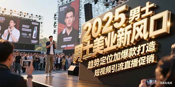 （15190期）2025男士美业新风口，趋势定位加爆款打造，短视频引流直播促销-知行客