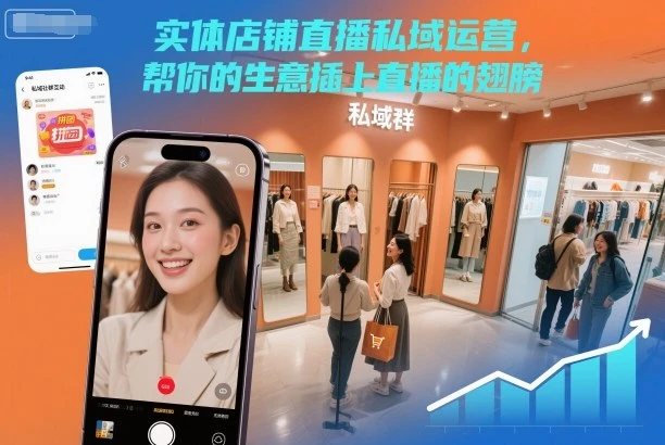【精】实体店铺直播私域运营，帮你的生意插上直播的翅膀-知行客